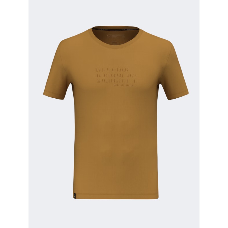Salewa Eagle Poem Dry Men Hiking T-Shirt Beige Golden Brown