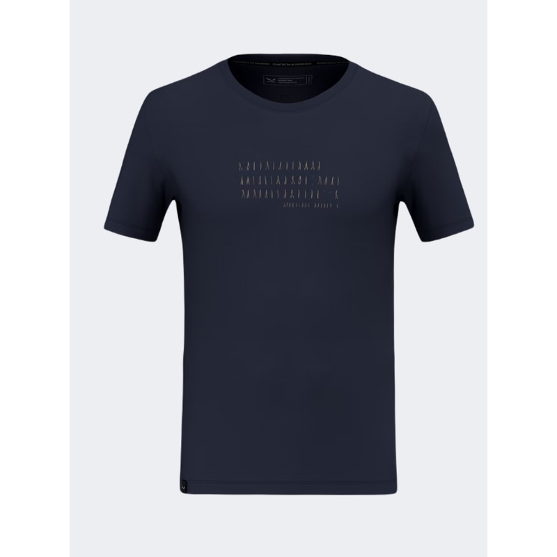 Salewa Eagle Poem Dry Men Hiking T-Shirt Blue Navy Blazer