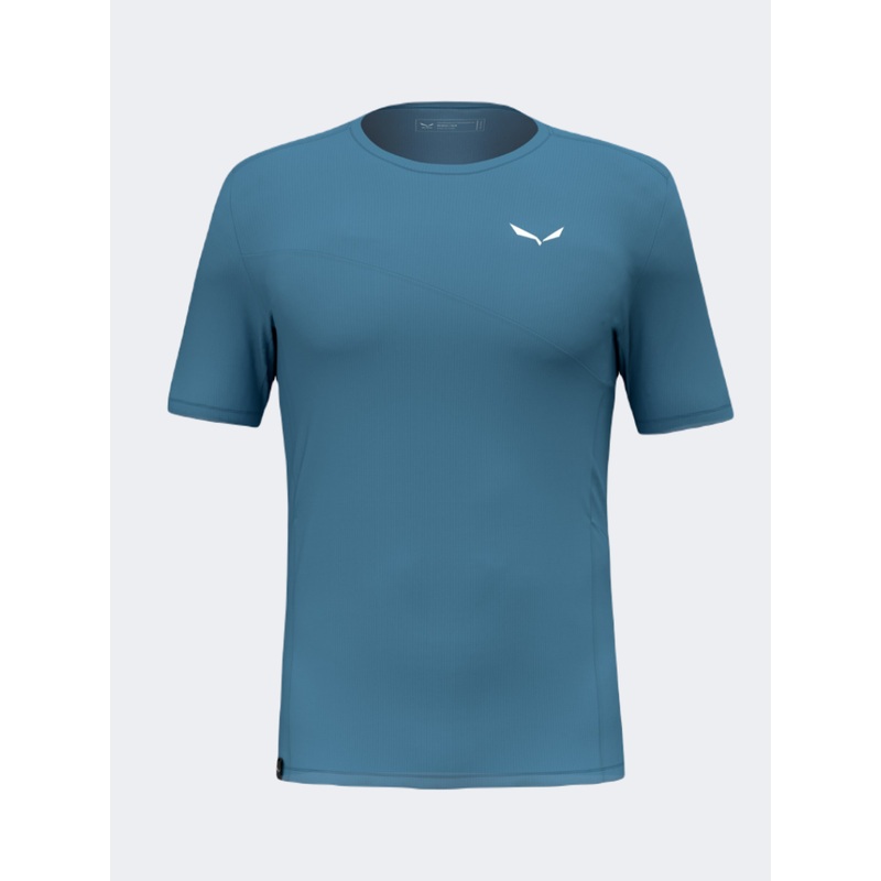 Salewa Puez Sporty Dry Men Hiking T-Shirt Blue Cendre