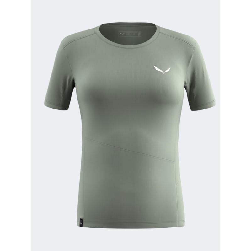 Salewa Puez Sporty Dry Women Hiking T-Shirt Green Shadow