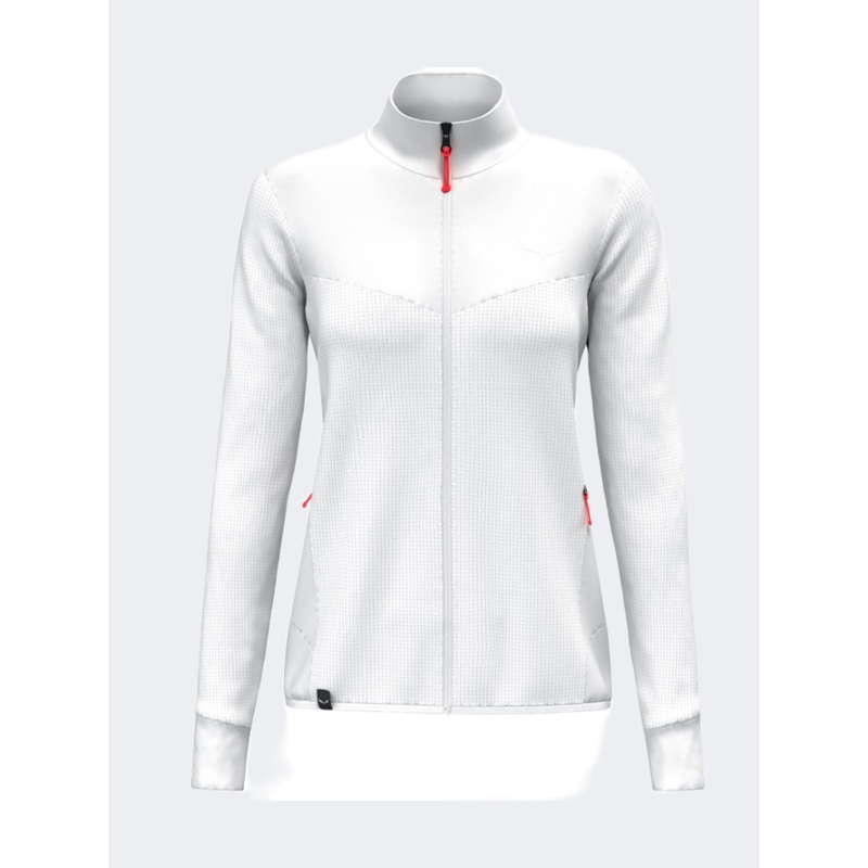 Salewa Puez Waffle Hybrid Women Hiking Jacket White