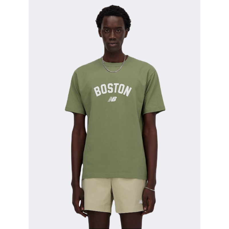 New Balance Heritage Graphic Men Lifestyle T-Shirt Dark Olivine