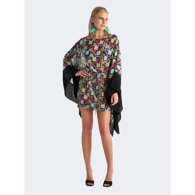 Blu 4 U Kaftan Trivia Women Beach Dress Black