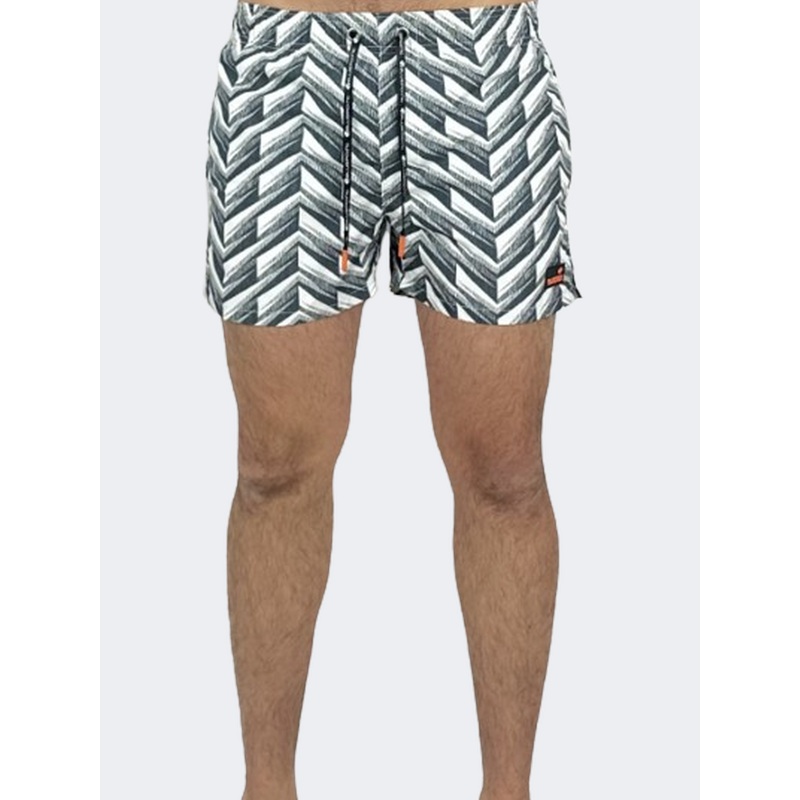 Blue Point Smoke Screen Men Beach Swim Short White