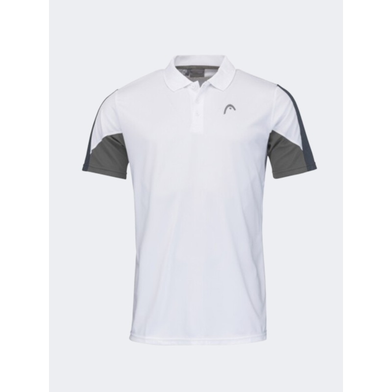 Head Club 22 Tech Men Padel Polo Short Sleeve White/Navy