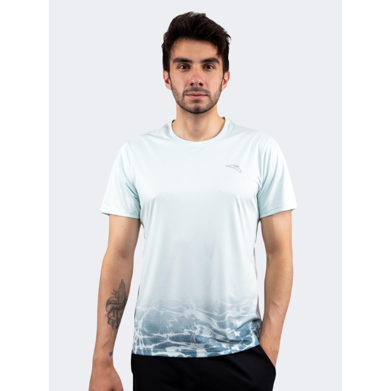 Anta Advanced Men Running T-Shirt Light Blue