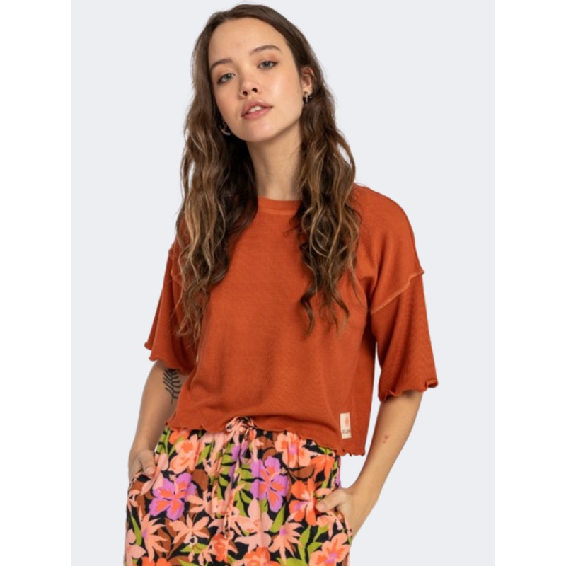 Billabong Beautiful Morning Women Lifestyle T-Shirt Coral Craze