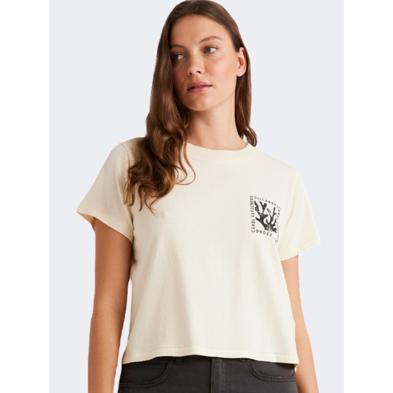 Billabong Coral Gardener Women Lifestyle T-Shirt White Cap