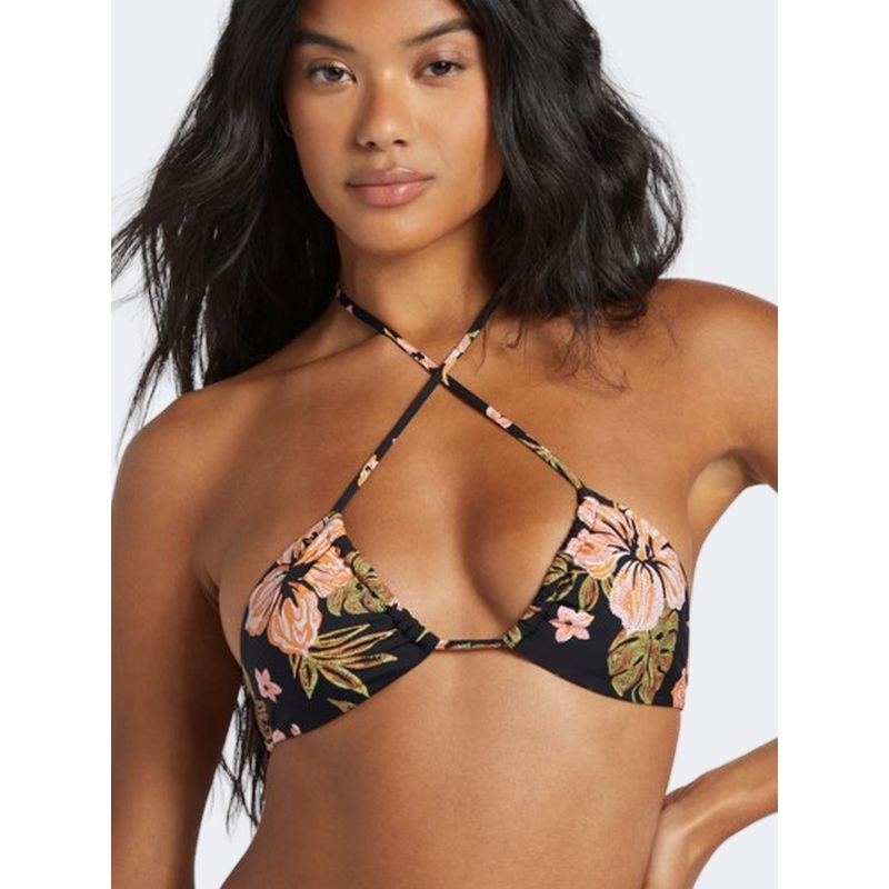 Billabong Hooked On Tropics Women Beach Bra Black Pebble