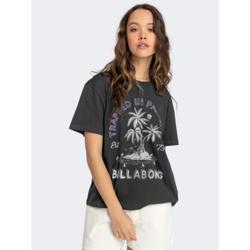 Billabong Trapped In Paradise Women Lifestyle T-Shirt Off Black