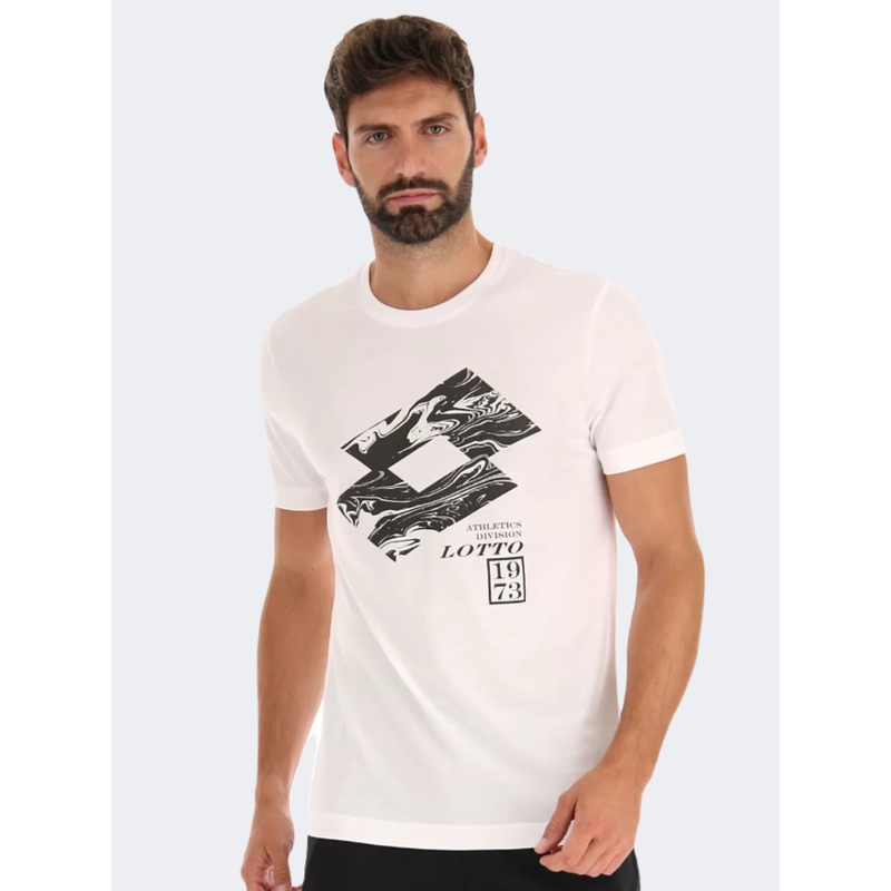 Lotto Tea Losanga V Men Lifestyle T-Shirt Bright White
