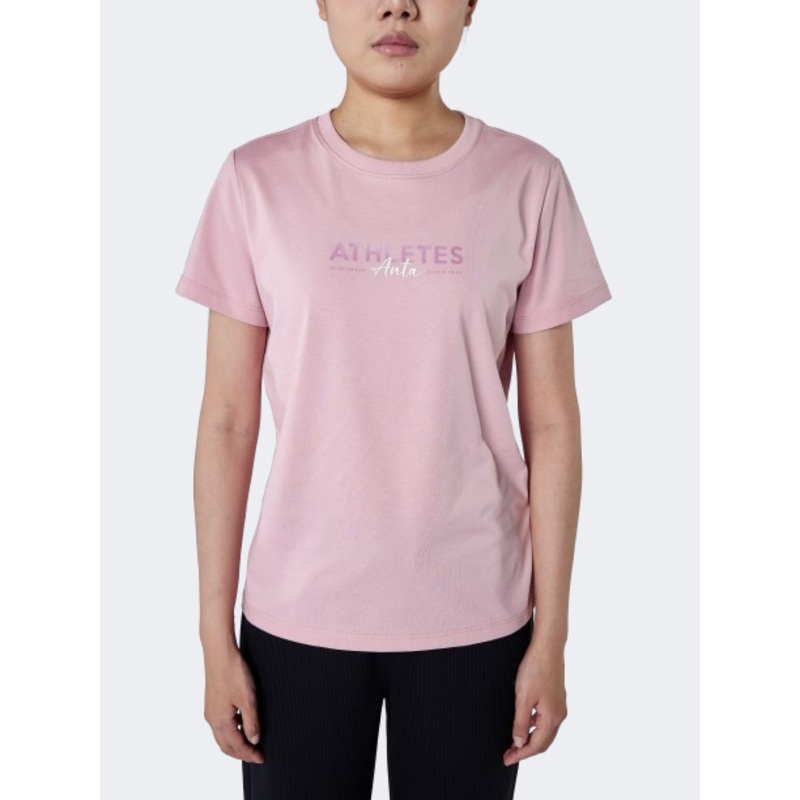 Anta Group Purchase Women Training T-Shirt Pink