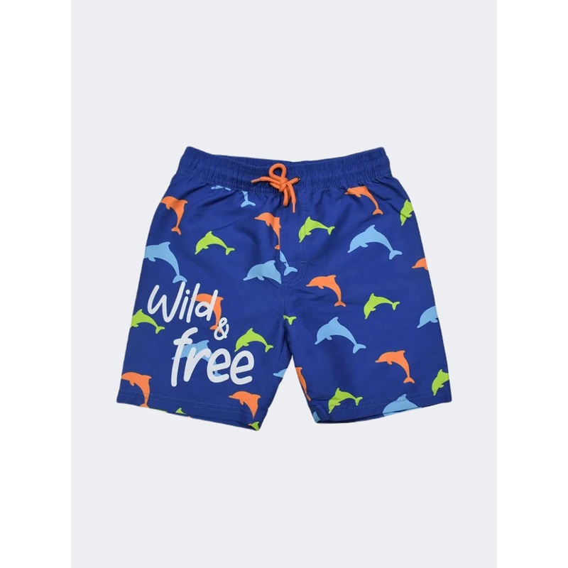 Stamion Bermuda Dophins Boys Beach Swim Short Blue