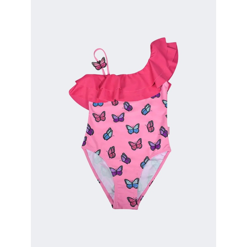 Stamion Butterflies Girls Beach Monokikni Pink