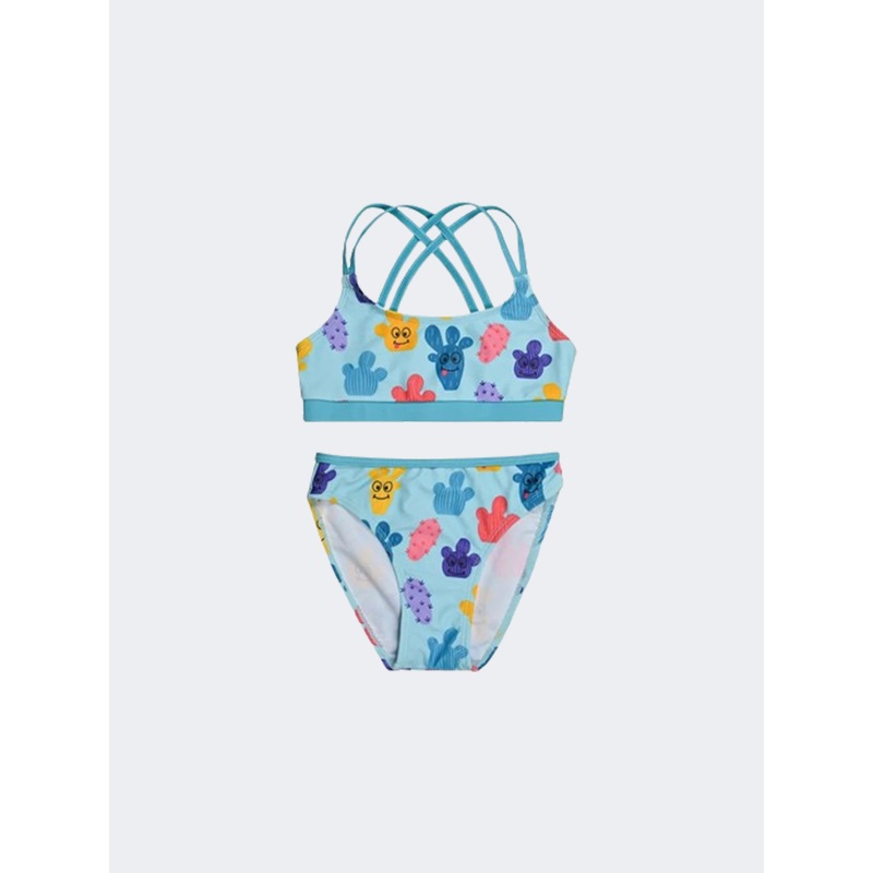 Stamion Cactus Girls Beach Bikini Set Turquoise