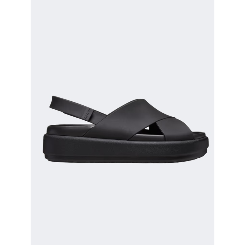Crocs Brooklyn Luxe Cross Strap Women Lifestyle Sandals Black