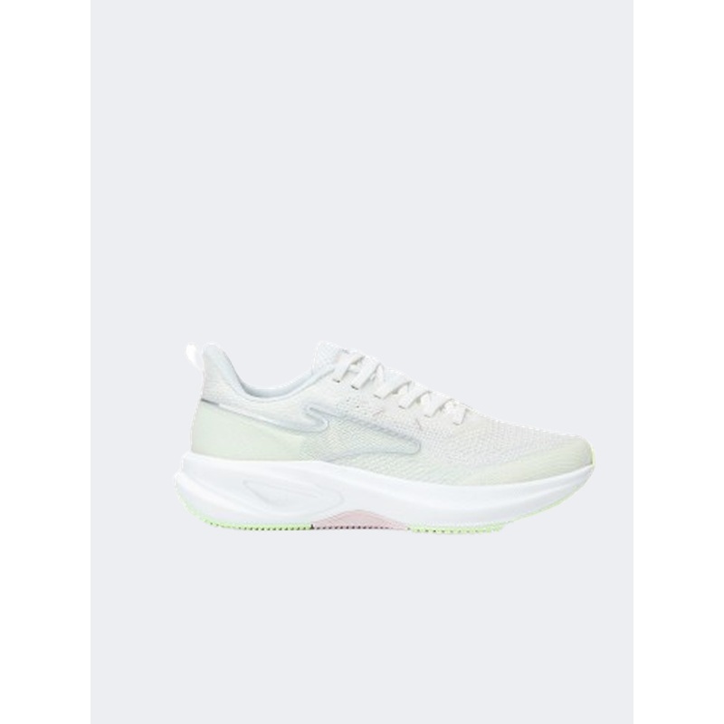 Erke Cushion Women Running Shoes White/Green/Pink