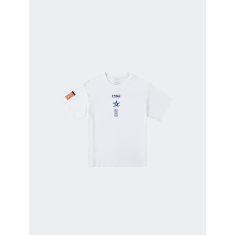 Erke Kids-Boys Lifestyle Neck T-Shirt White