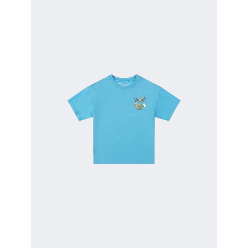 Erke Little-Boys Lifestyle Neck T-Shirt Blue