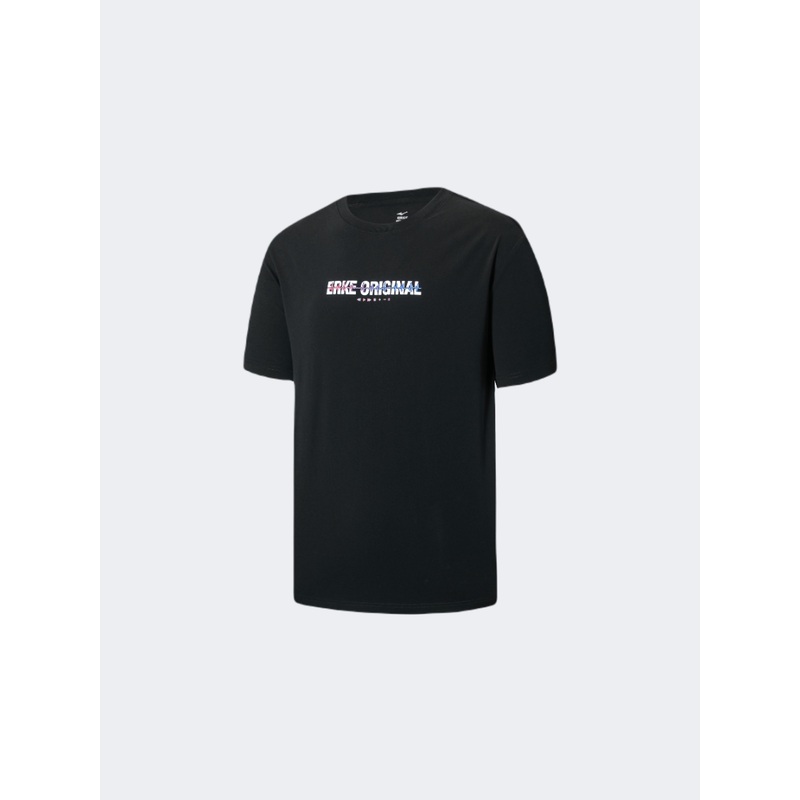 Erke Neck  Men Lifestyle T-Shirt Black
