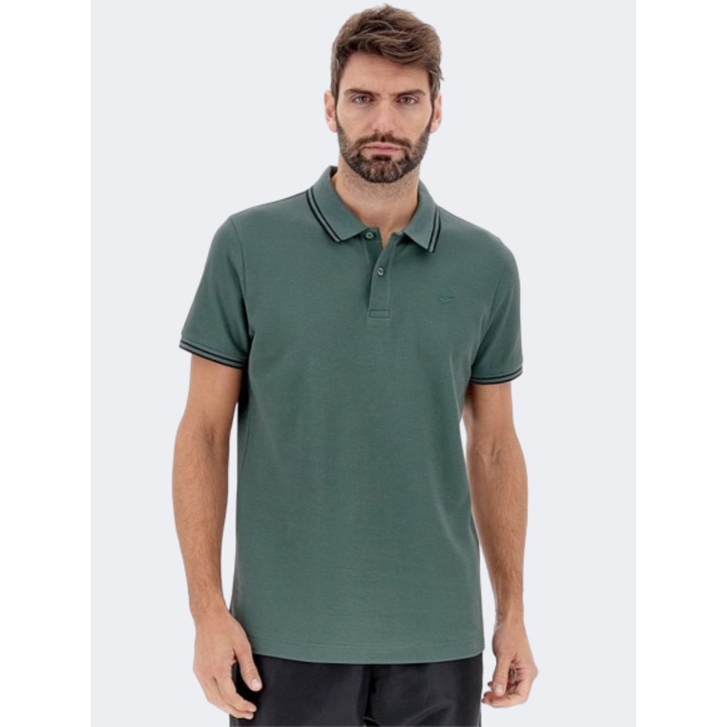 Lotto Classica Men Lifestyle Polo Short Sleeve Dark Forest