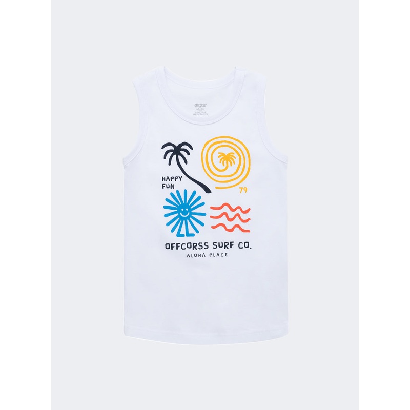 Offcorss Tank Infant-Boys Beach Tank White