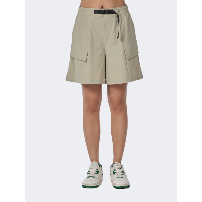 Anta Woven Women Outdoor Short Grey