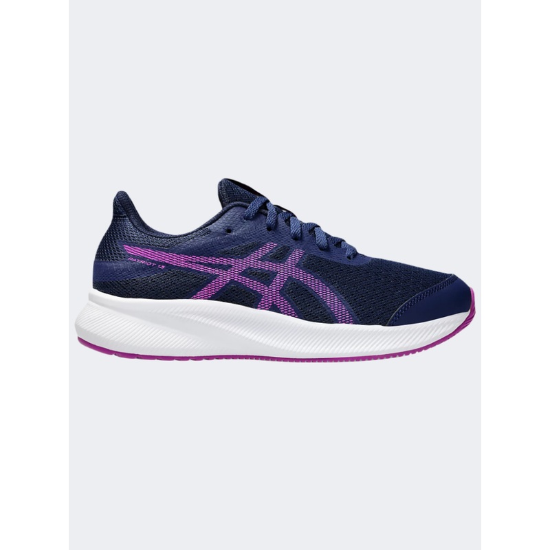 Asics Patriot 13 Gs-Girls Running Shoes Blue/Bold Magenta