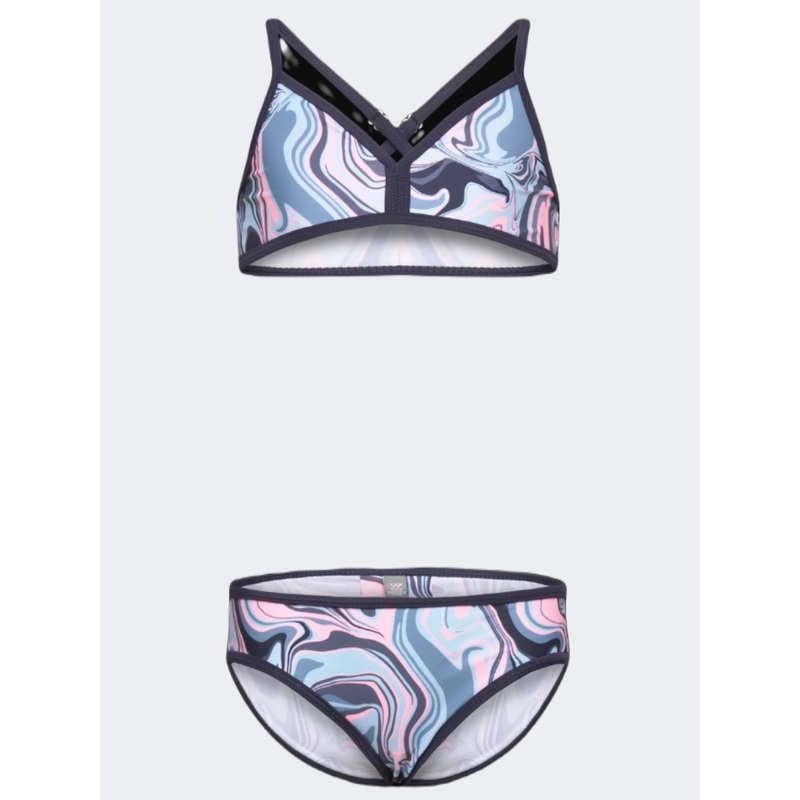 Color Kids Girls Beach Bikini Set Cerulean