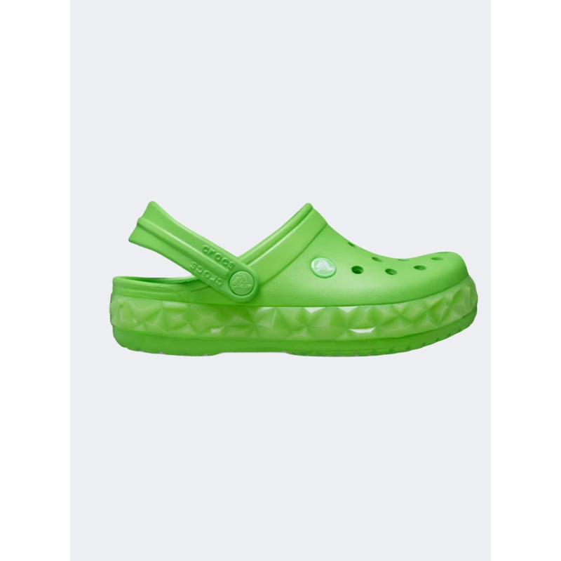 Crocs Crocband Geometric Glowband Clog Kids Lifestyle Slippers Green Slime