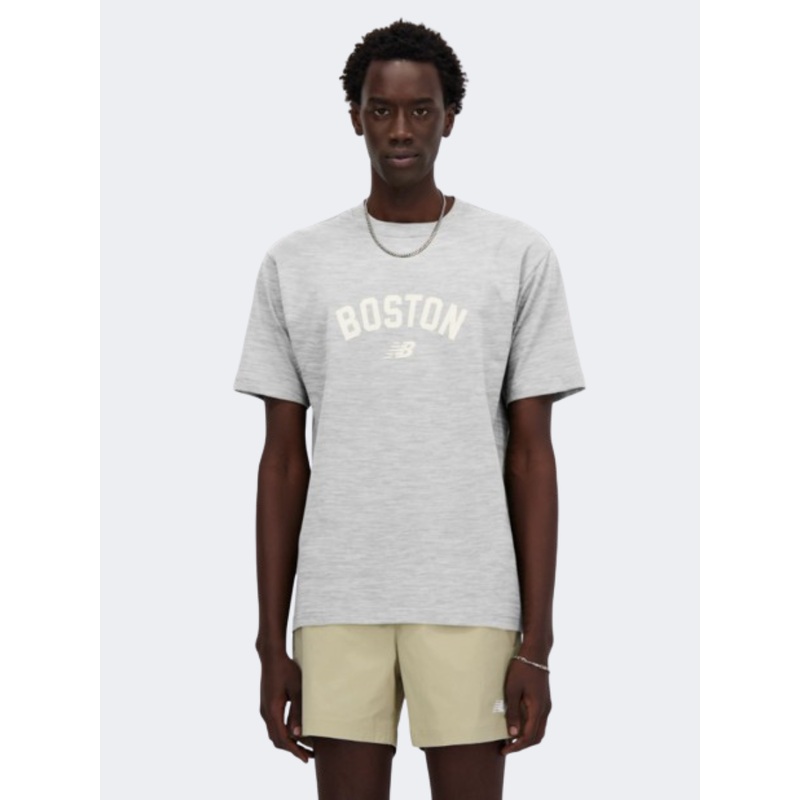 New Balance Hommage To Run Graphic Men Lifestyle T-Shirt Ash Heather