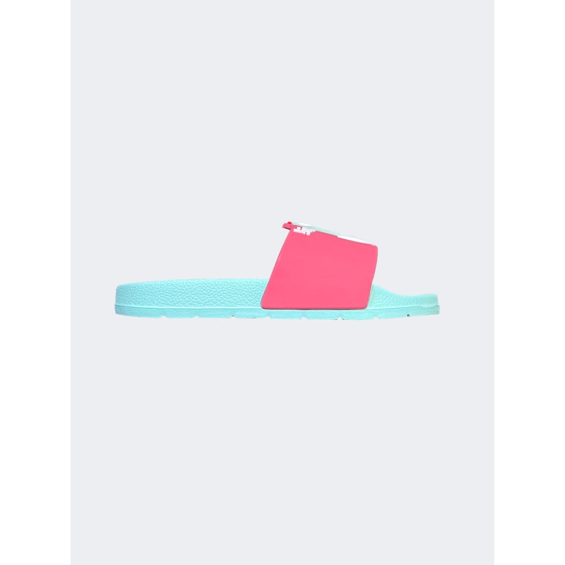 Oil And Gaz Ds Croco Kids Beach Slippers Green/Pink