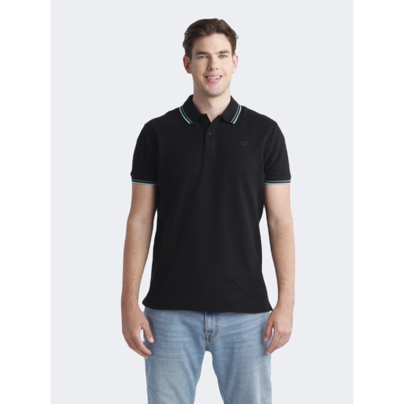 Lotto Classica Men Lifestyle Polo Short Sleeve Black/Blue
