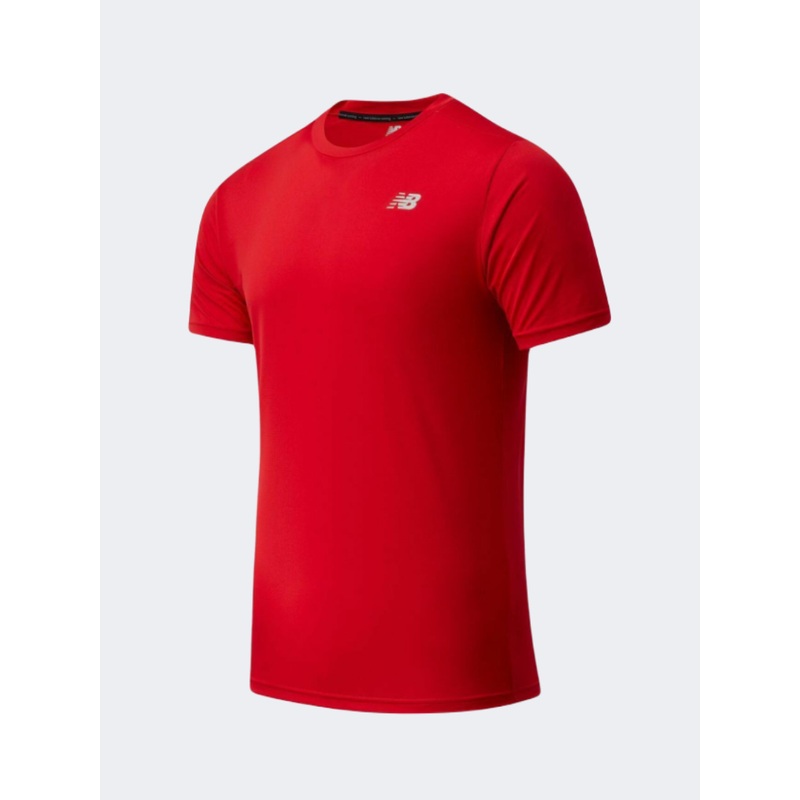 New Balance Core Run Men Performance T-Shirt Red Inline
