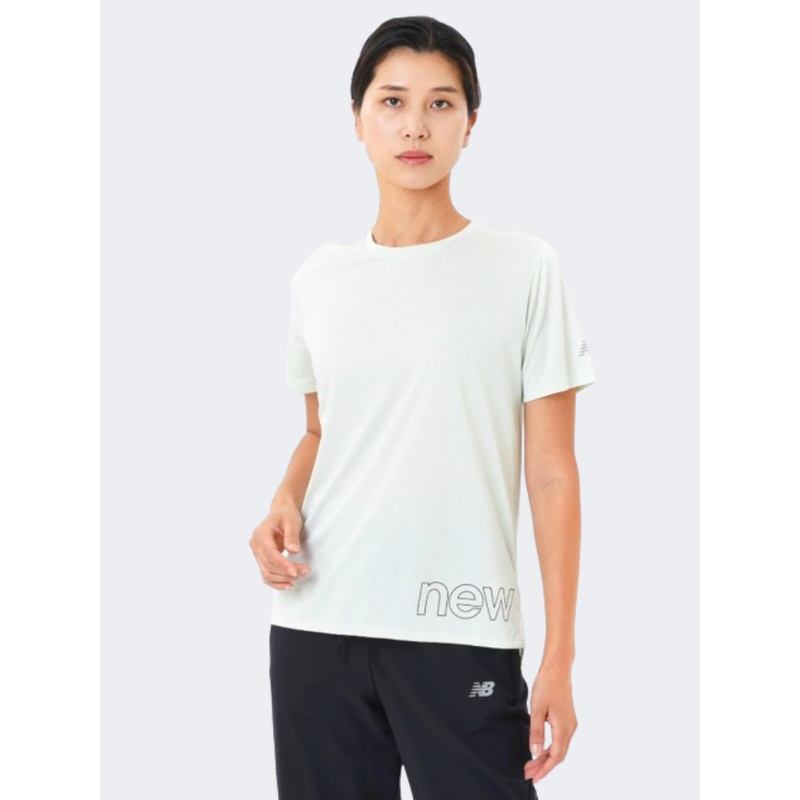 New Balance Sport Essentials Graphic Women Performance T-Shirt Natural Mint