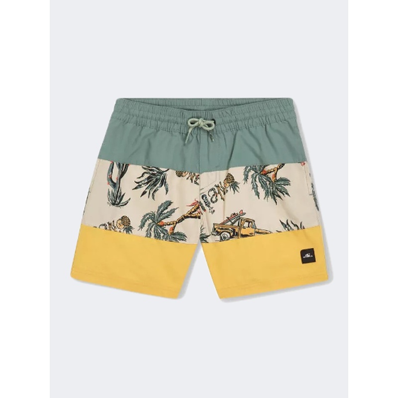 Oneill Caliblock Boys Beach Swim Short Beige