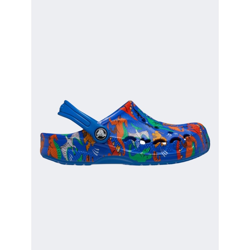 Crocs Baya Seasonal Printed Clog Infant Lifestyle Slippers Bright Cobalt