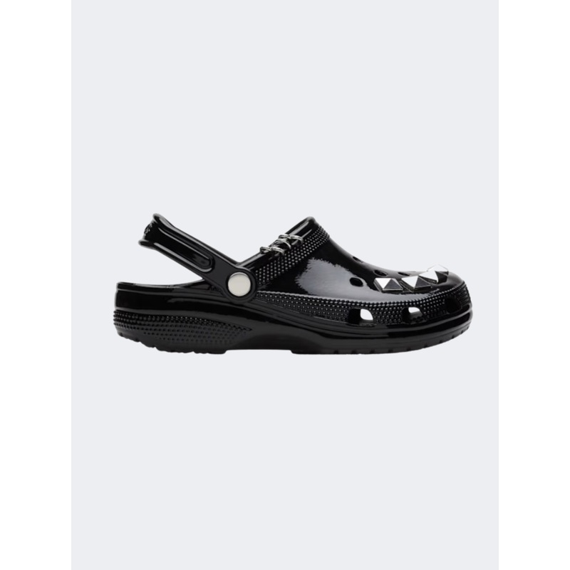 Crocs Classic Studded Clog Unisex Lifestyle Slippers Black/Silver