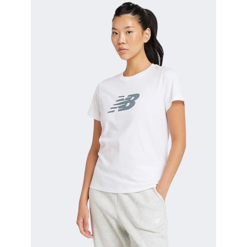 New Balance Jersey Graphic Women Lifestyle T-Shirt White