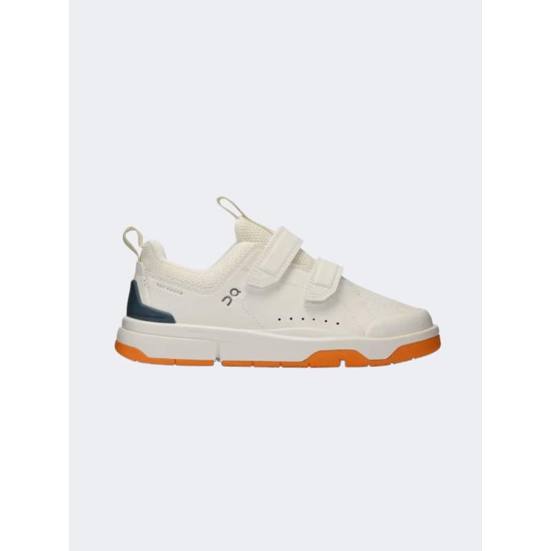 On The Roger Ps Boys Tennis Shoes Ivory/Orange