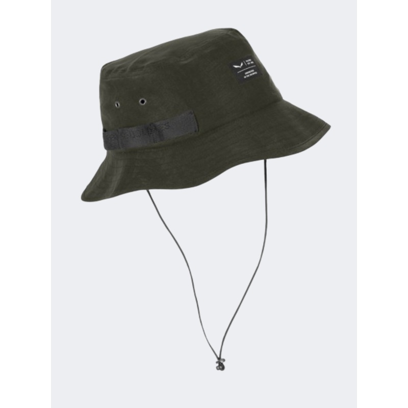 Salewa Puez Hemp Brimmed Unisex Hiking Hatdark Olive