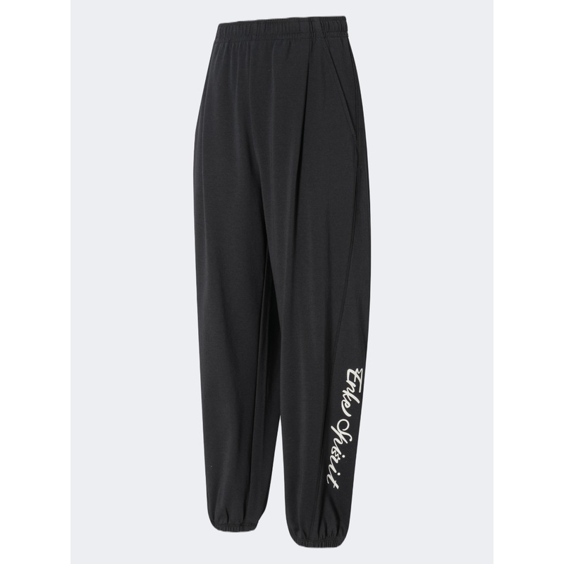 Erke Knitted Cropped Women Lifestyle Pant Black