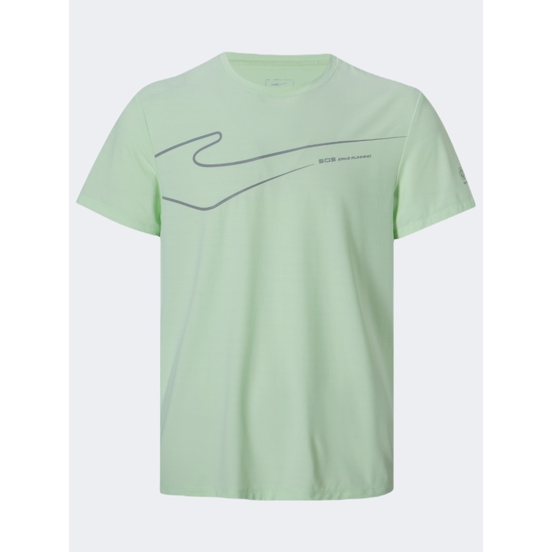 Erke Men Running T-Shirt Light Yellow Green