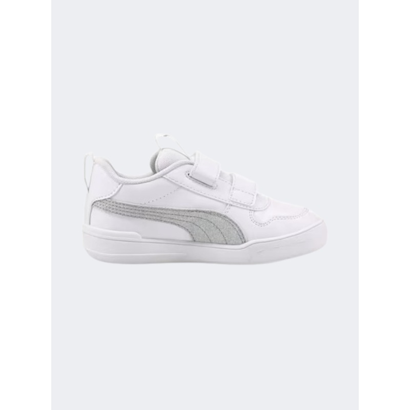 Puma Multiflex Glitz V Ps-Girls Lifestyle Shoes White/Silver