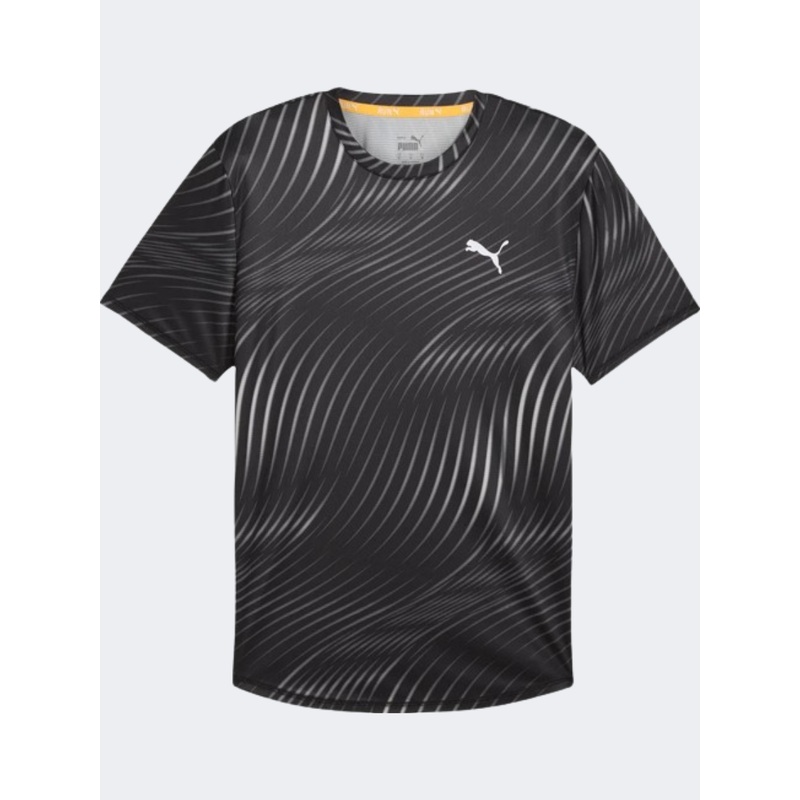 Puma Run Favorite Aop Men Running T-Shirt Black Printed