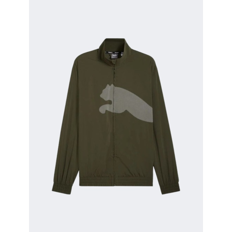 Puma Train Big Cat Woven Men Training Jacket Olive