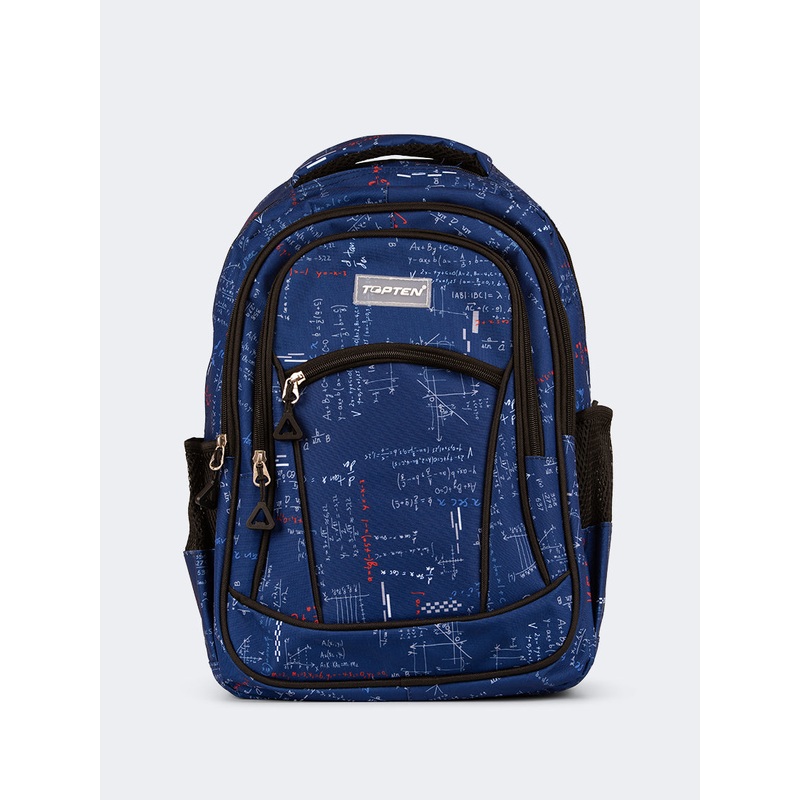 Topten Accessories The Ultimate Math School Backpack Unisex Back To School Bag Blue/Yellow