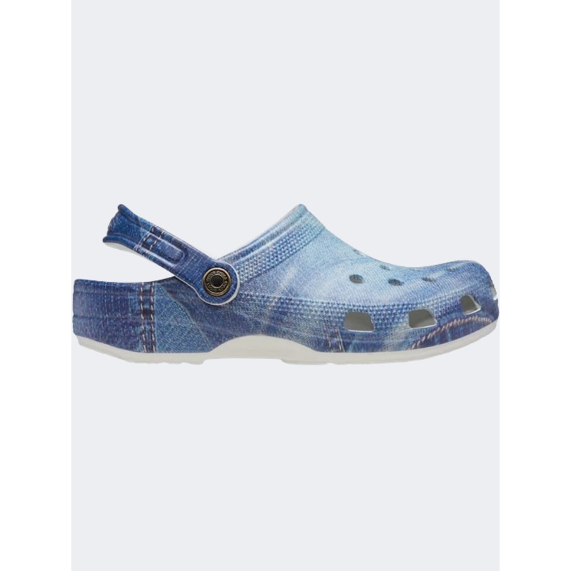 Crocs Classic Denim Clog Unisex Lifestyle Slippers Moonlight