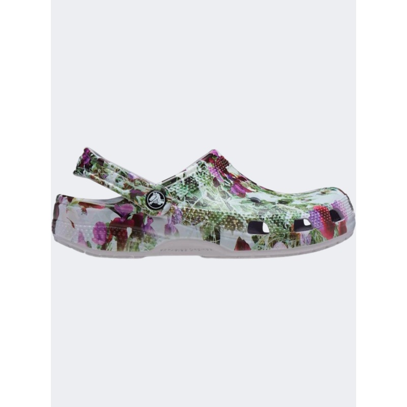 Crocs Classic Photoreal Floral Clog Unisex Lifestyle Slippers Mauve Mist