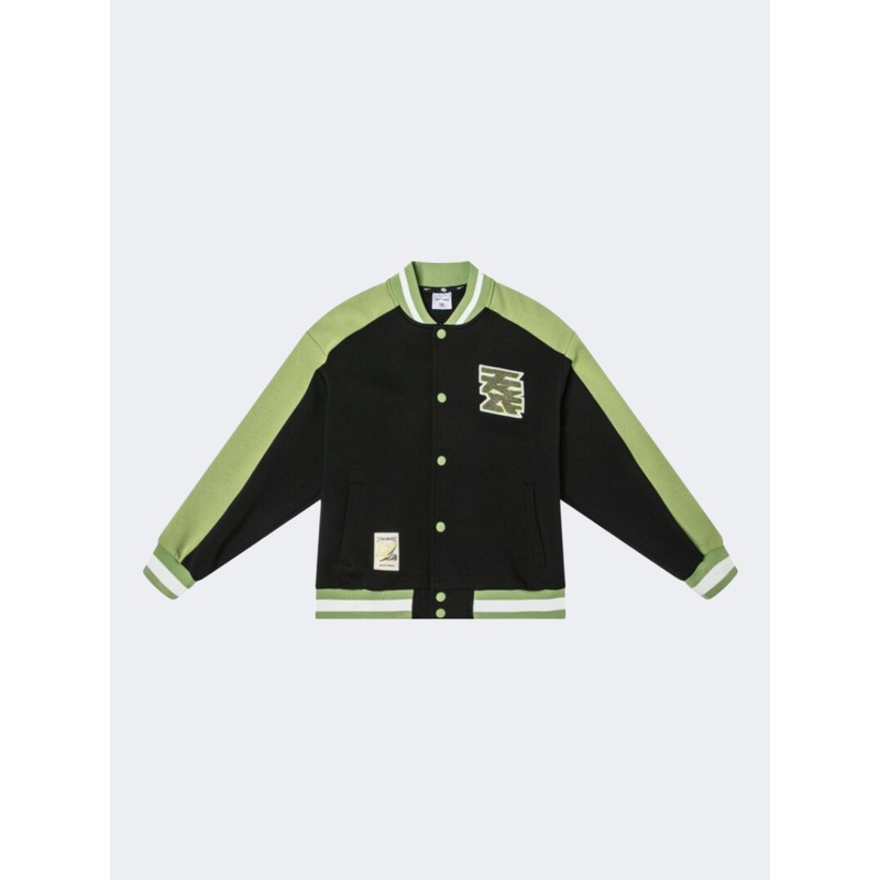 Erke Full Zip Kids-Boys Basketball Jacket Black/Green